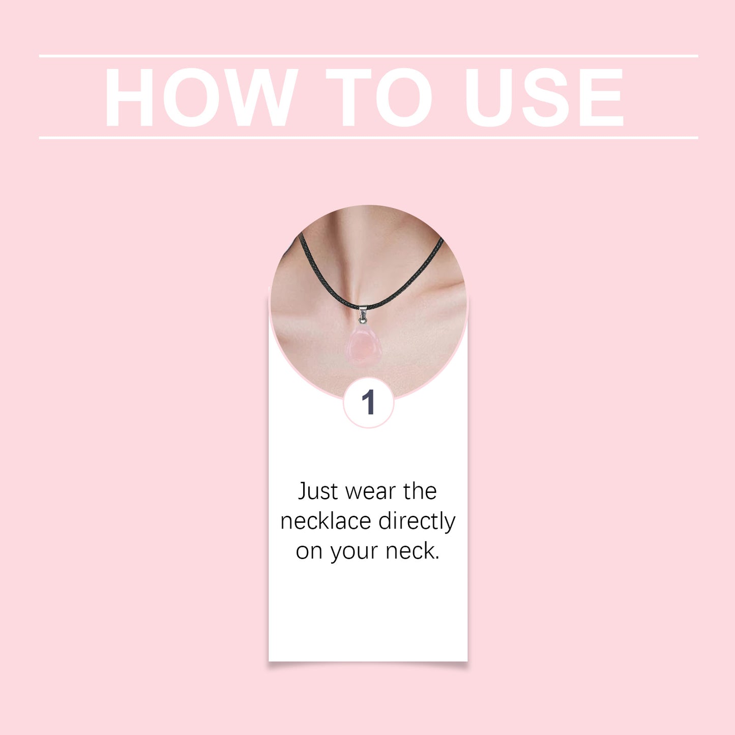 Hoexe Exquisite Powder Crystal Necklace Light Luxury Niche Ins Simple Style Everyday Clavicle Chain Gentle Temperament