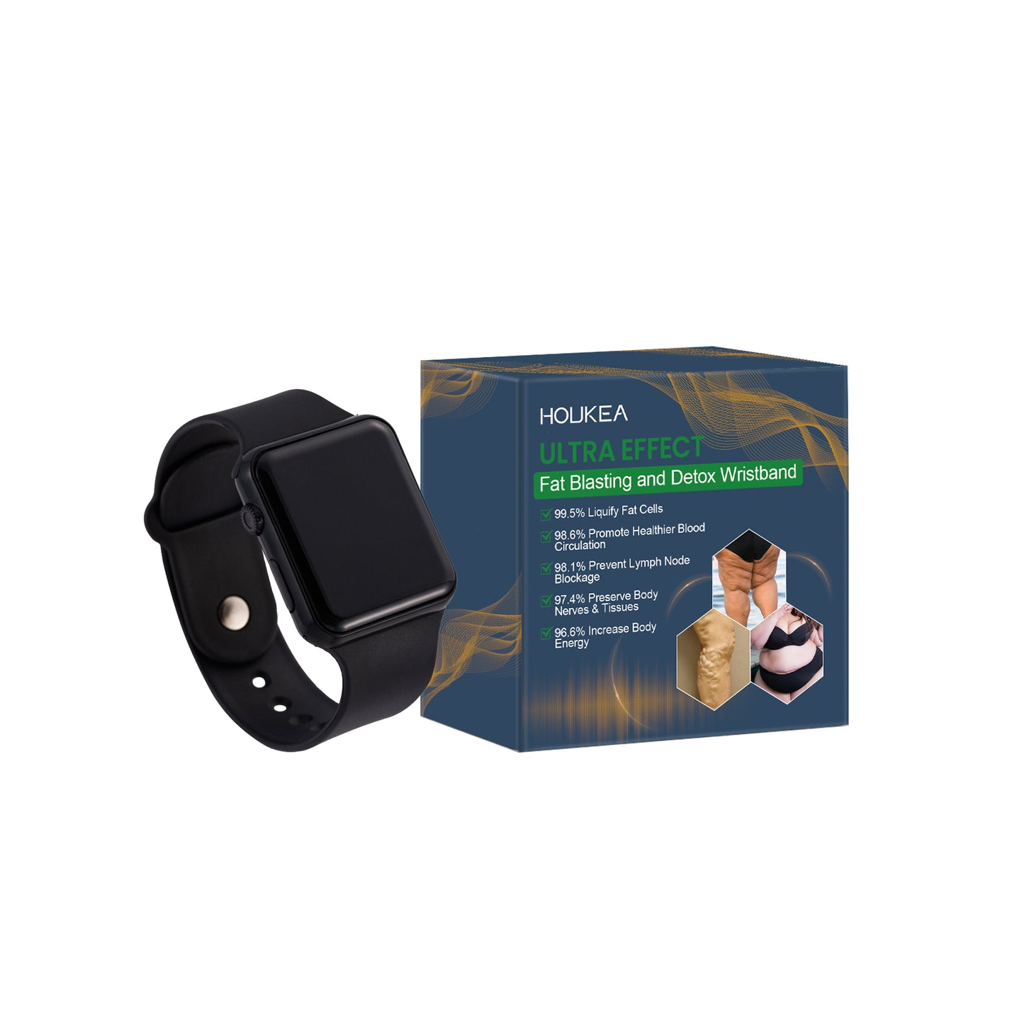 Houkea Body Care Watch Daily Lightweight Care Bracelet Unisex Fashion Personality Silicone Watch