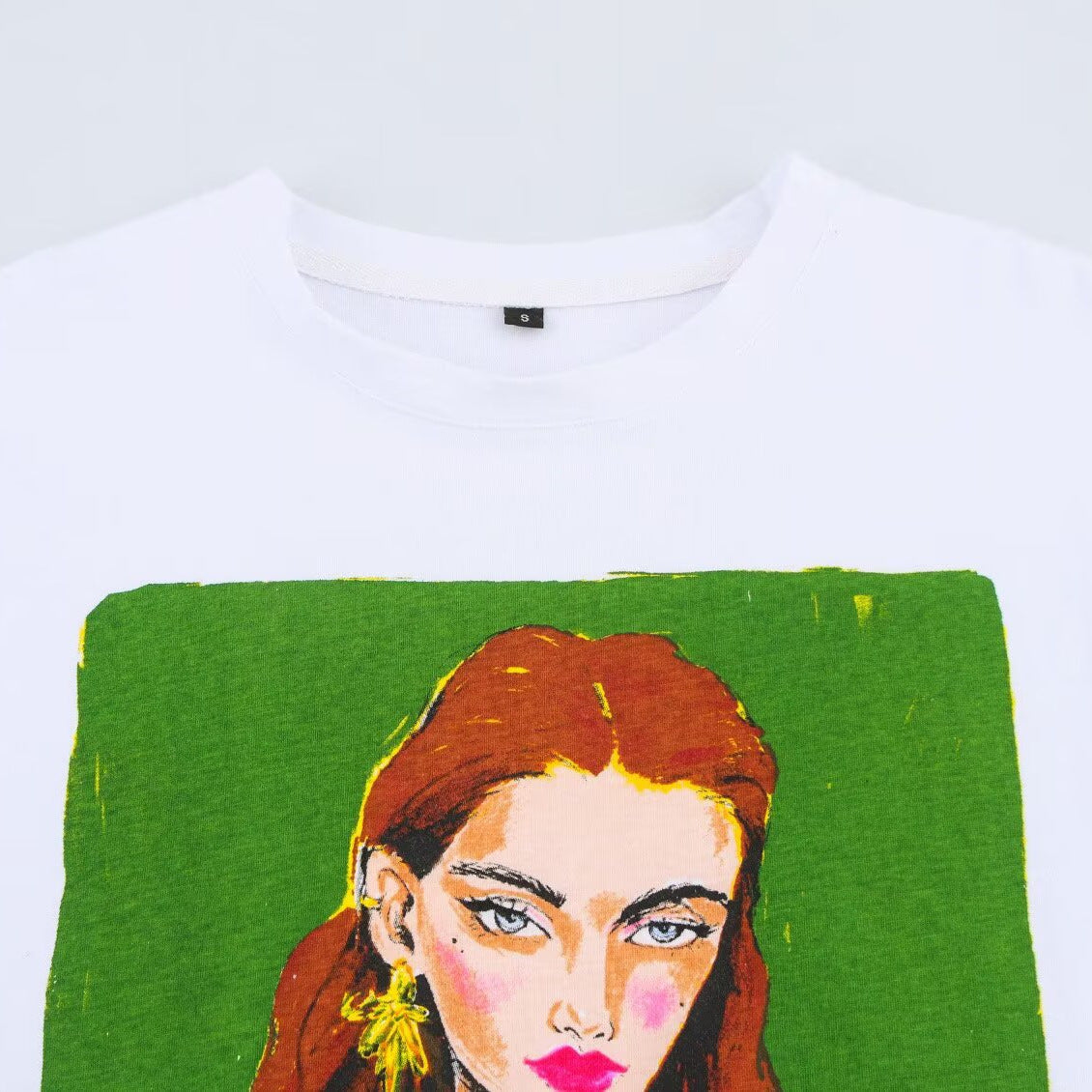 Casual and versatile girls' printed T-shirt