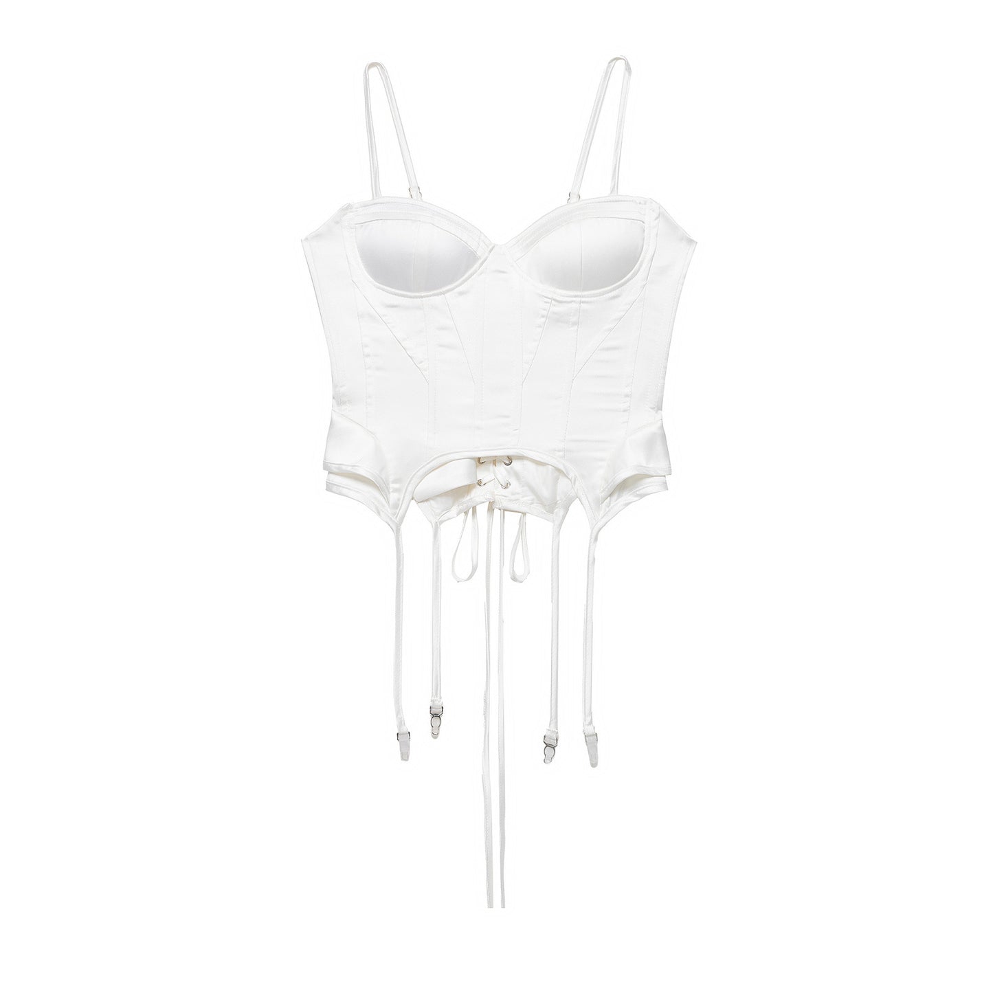 Spicy girl's minimalist fishbone camisole top