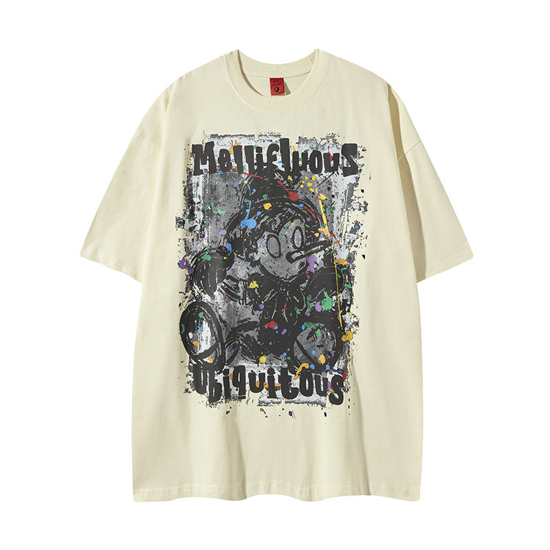Pinocchio graffiti short sleeved shirt