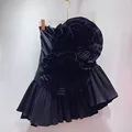 Skincare top design, niche female heavy worker, pleated three-dimensional flower slimming, irregular lotus leaf arrangement, vacation shirt trend