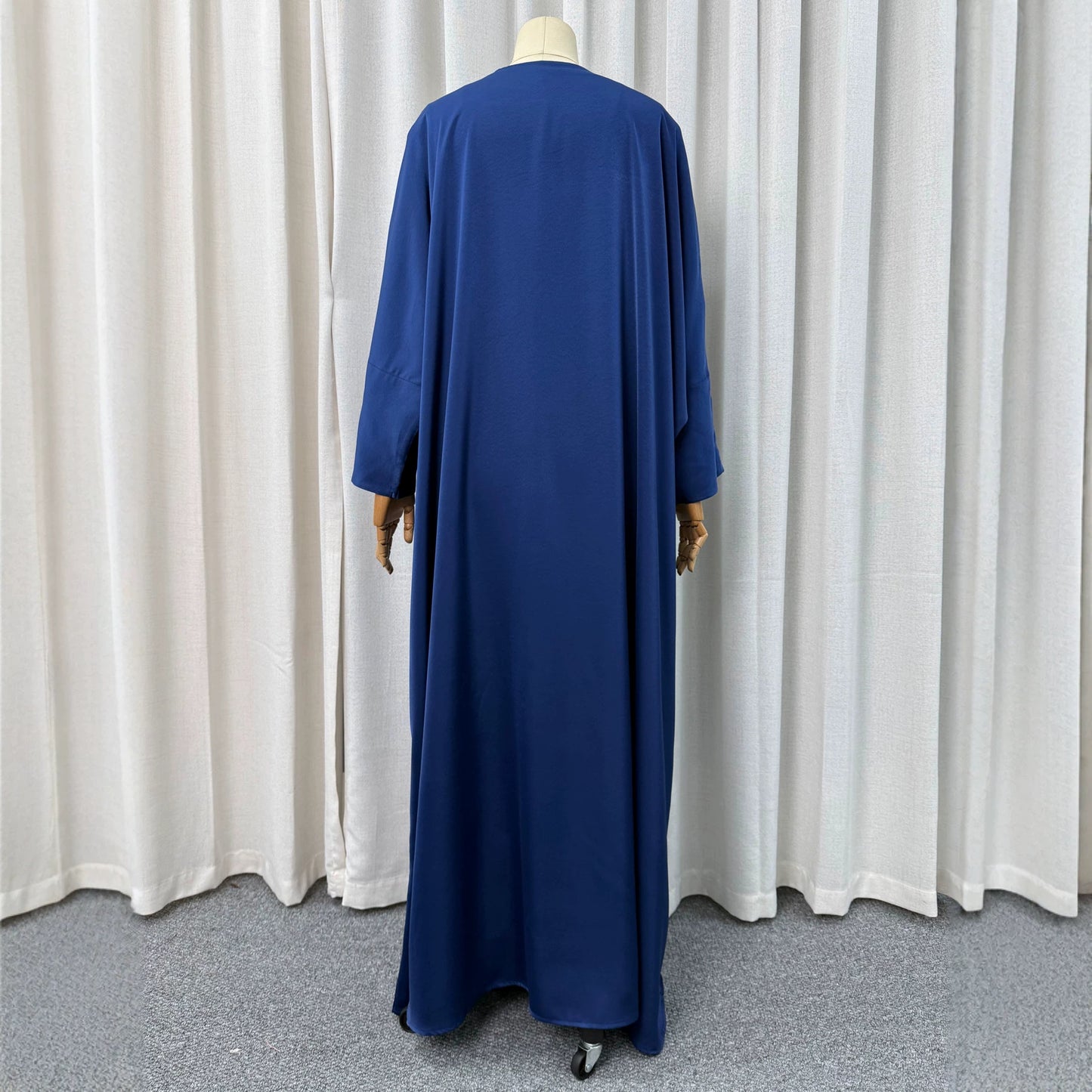 Elegant Satin Cape Dress with Batwing Sleeves Long Dress