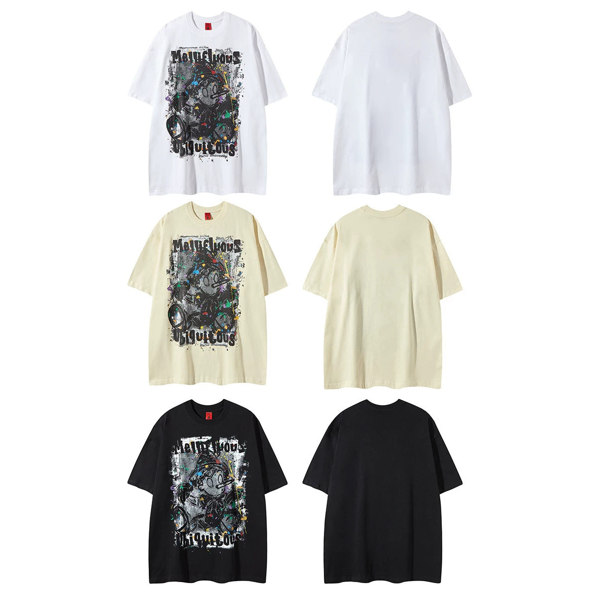 Pinocchio graffiti short sleeved shirt