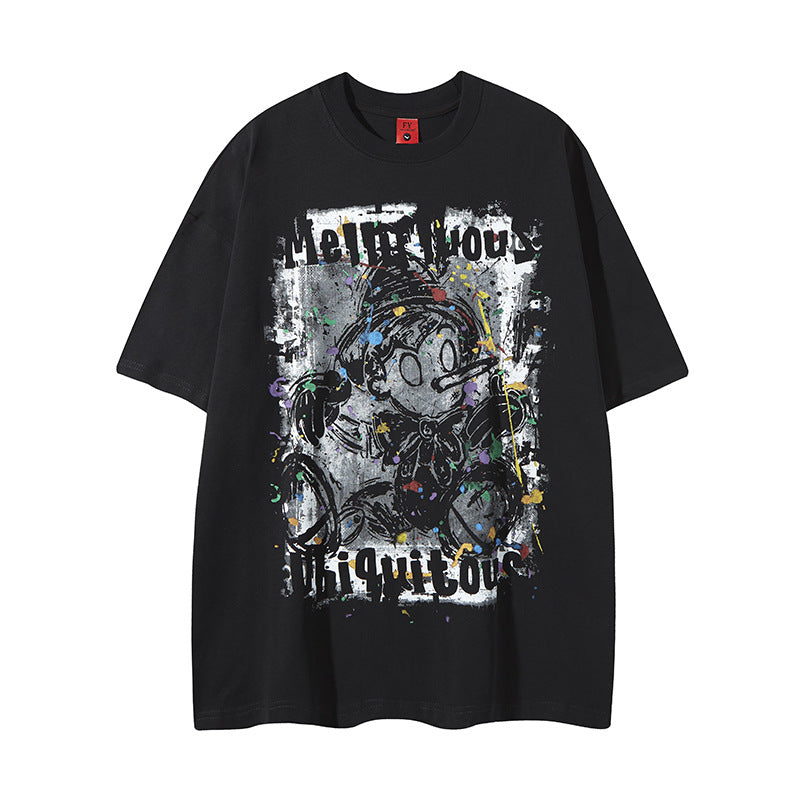 Pinocchio graffiti short sleeved shirt