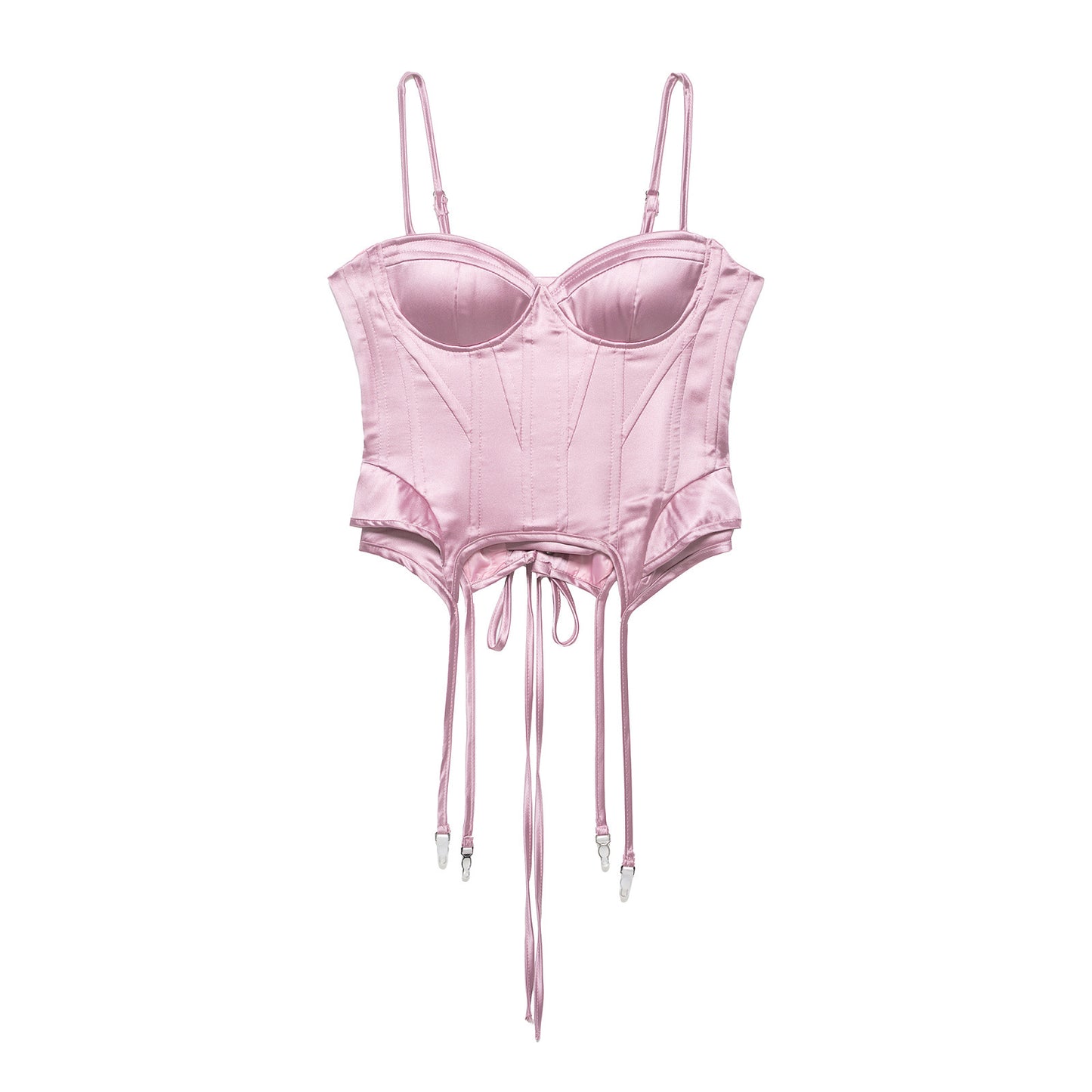 Spicy girl's minimalist fishbone camisole top